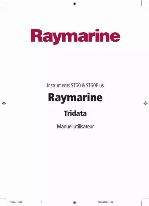Mode d'emploi RAYMARINE ST60