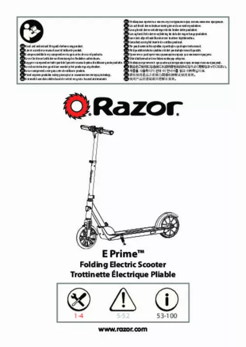 Mode d'emploi RAZOR EPRIME