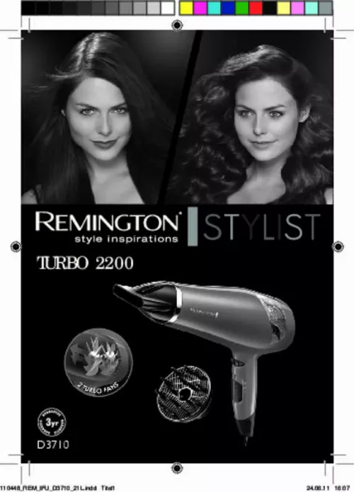 Mode d'emploi REMINGTON D3710 TURBO STYLIST