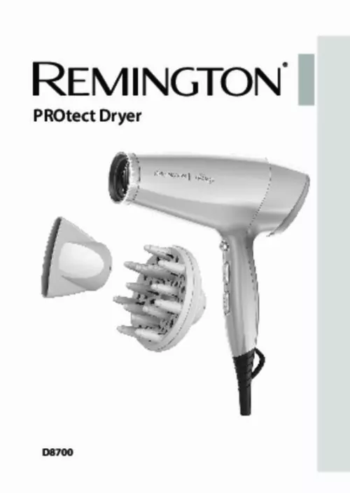 Mode d'emploi REMINGTON D8700 PROTECT