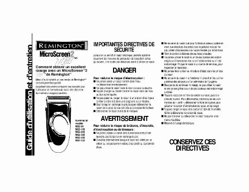 Mode d'emploi REMINGTON MS2-90