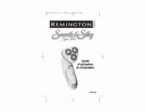 Mode d'emploi REMINGTON WR-5000