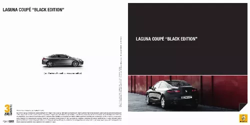 Mode d'emploi RENAULT LAGUNA COUPE BLACK EDITION