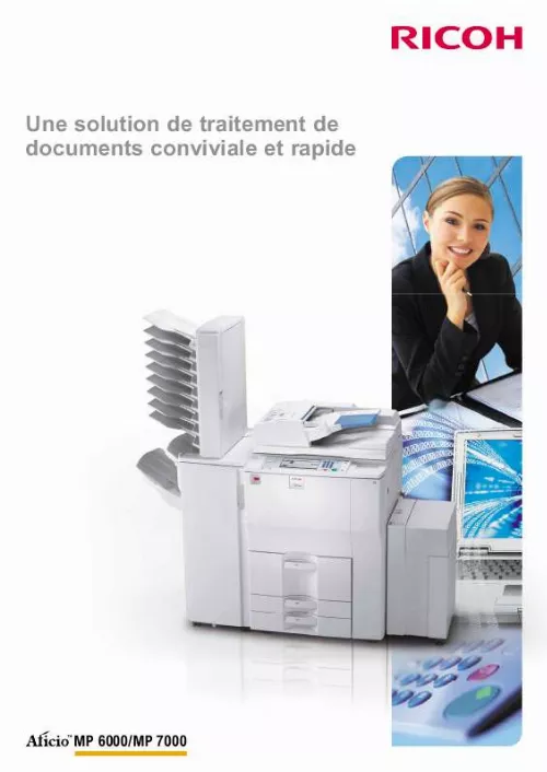 Mode d'emploi RICOH AFICIO MP 7000