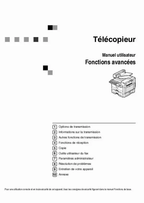 Mode d'emploi RICOH FAX 4420