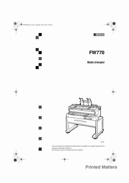 Mode d'emploi RICOH FW 770