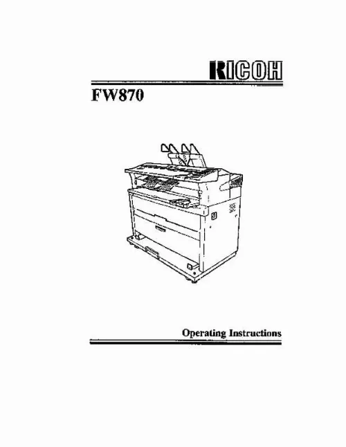 Mode d'emploi RICOH FW 870