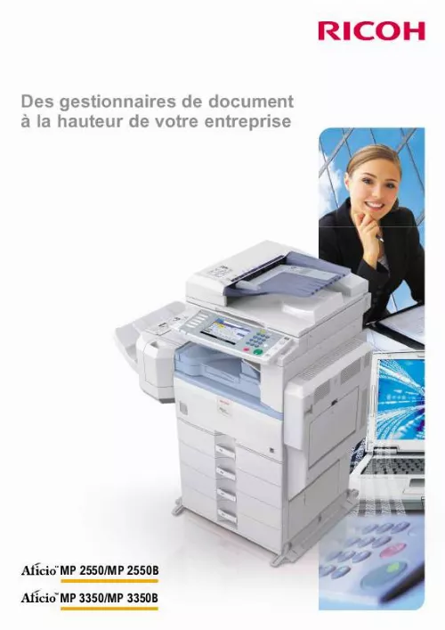 Mode d'emploi RICOH MP 2550B