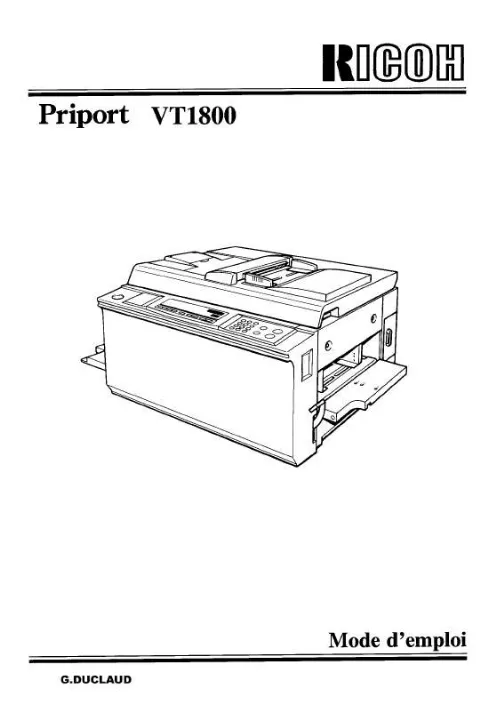 Mode d'emploi RICOH VT 1800