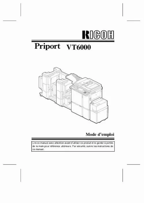 Mode d'emploi RICOH VT 6000