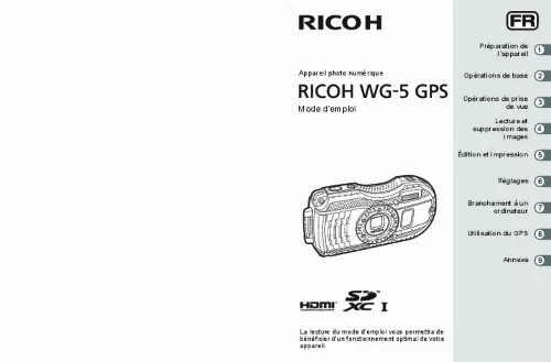 Mode d'emploi RICOH WG-5 GPS