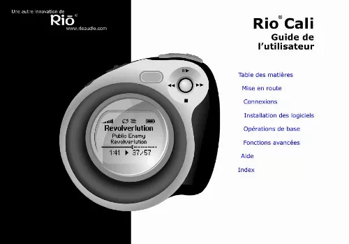 Mode d'emploi RIO CALI