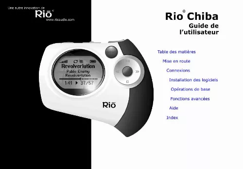 Mode d'emploi RIO CHIBA