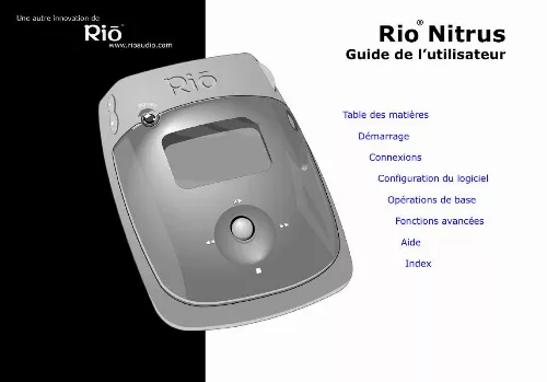 Mode d'emploi RIO NITRUS