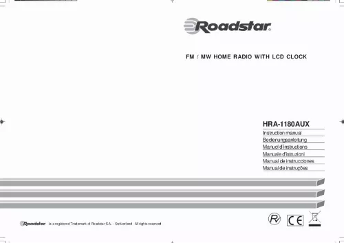 Mode d'emploi ROADSTAR HRA-1200W