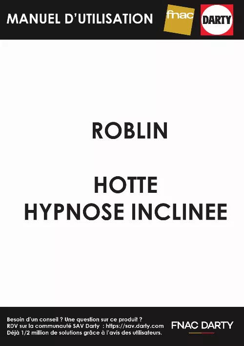 Mode d'emploi ROBLIN HYPNOSE INCLINEE 800