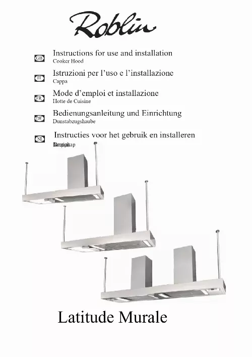 Mode d'emploi ROBLIN LATITUDE 1500 H/2