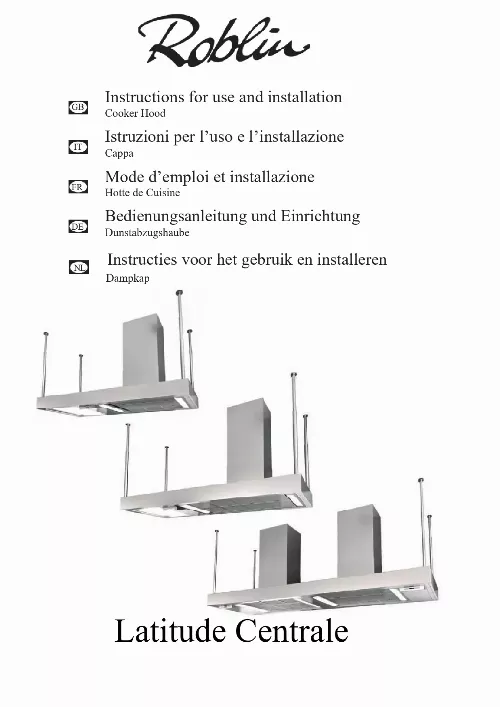 Mode d'emploi ROBLIN LATITUDE 1800 H/2