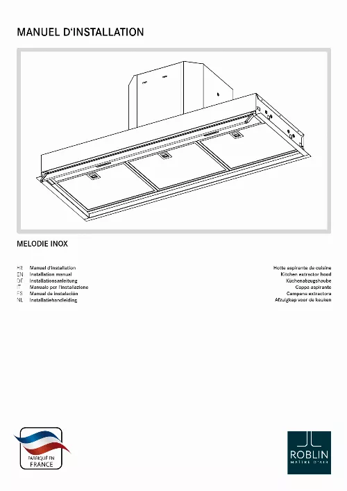 Mode d'emploi ROBLIN MELODIE 600