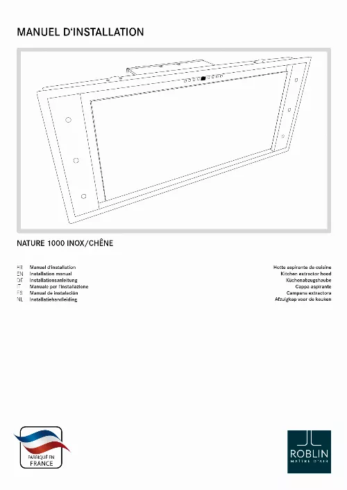 Mode d'emploi ROBLIN NATURE 1000