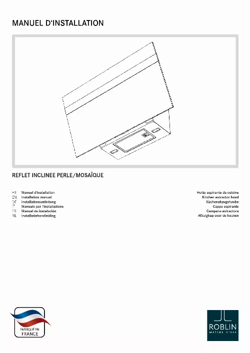 Mode d'emploi ROBLIN REFLET INCLINEE 800