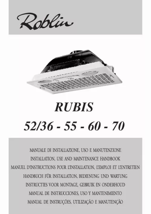 Mode d'emploi ROBLIN RUBIS 52