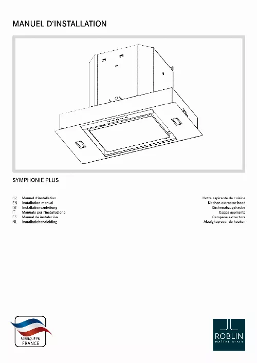 Mode d'emploi ROBLIN SYMPHONIE PLUS 56 INOX