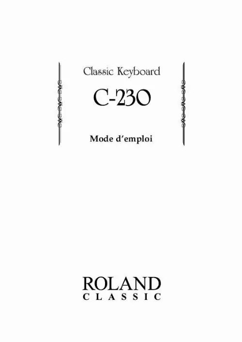 Mode d'emploi ROLAND C-230