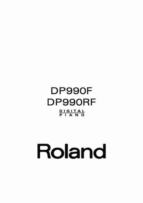 Mode d'emploi ROLAND DP-990F-SB