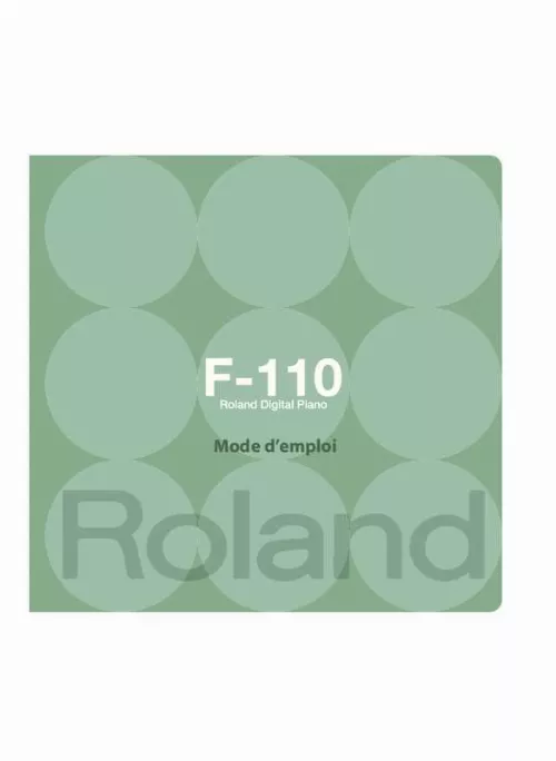 Mode d'emploi ROLAND F-110-PW