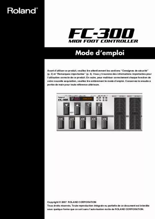 Mode d'emploi ROLAND FC-300