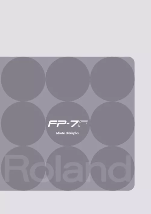 Mode d'emploi ROLAND FP-7F-BK