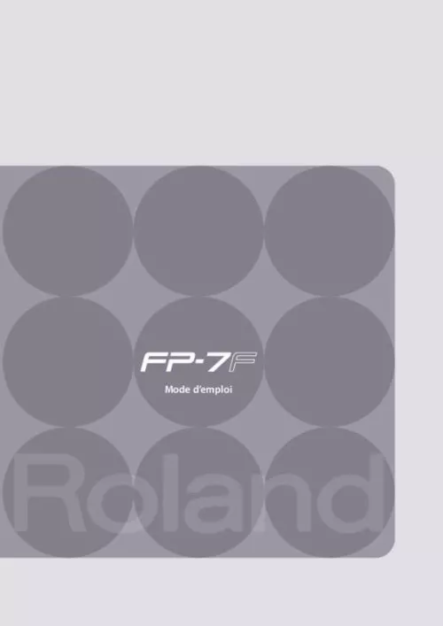 Mode d'emploi ROLAND FP-7F-WH