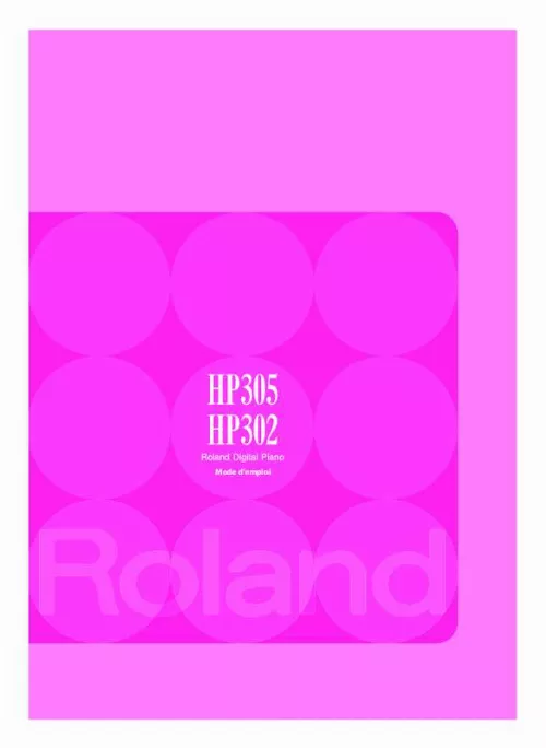 Mode d'emploi ROLAND HP305-RW