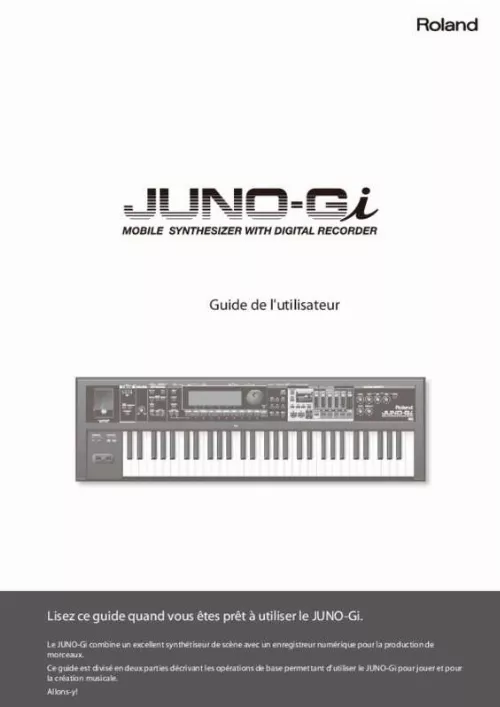 Mode d'emploi ROLAND JUNO-GI