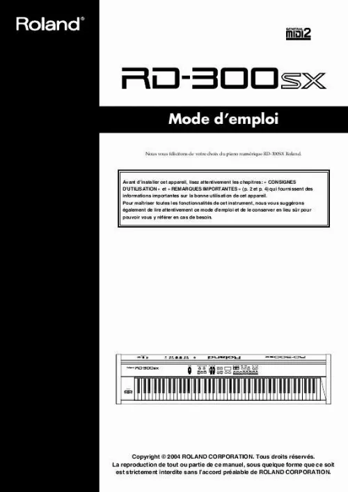 Mode d'emploi ROLAND RD-300SX