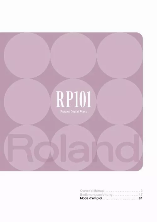 Mode d'emploi ROLAND RP-101