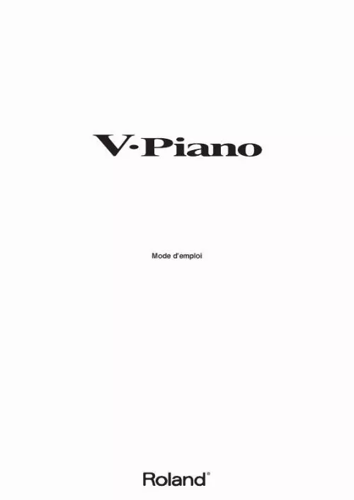 Mode d'emploi ROLAND V-PIANO