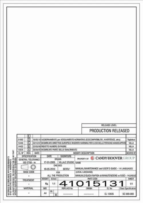 Mode d'emploi ROSIERES RBDP2653