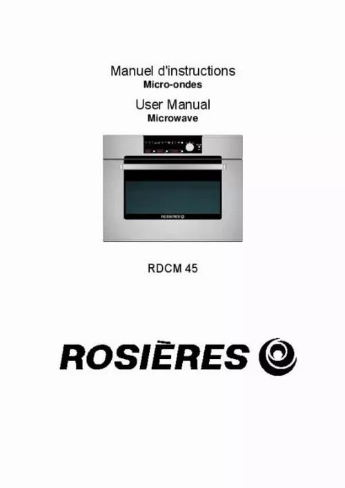 Mode d'emploi ROSIERES RDCM45