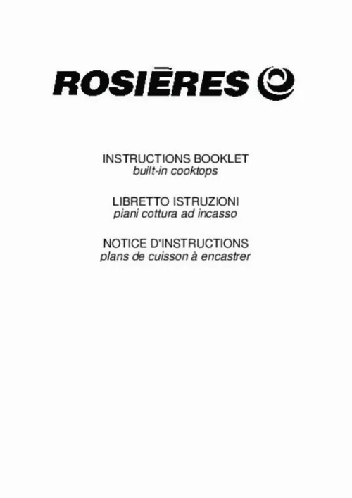 Mode d'emploi ROSIERES RDE342IN