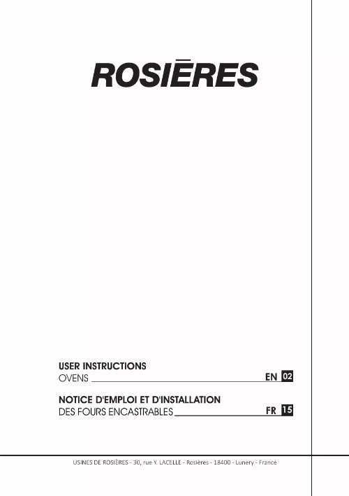 Mode d'emploi ROSIERES RFC3O5179IN