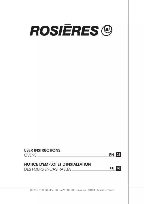 Mode d'emploi ROSIERES RFS83DSIN/1