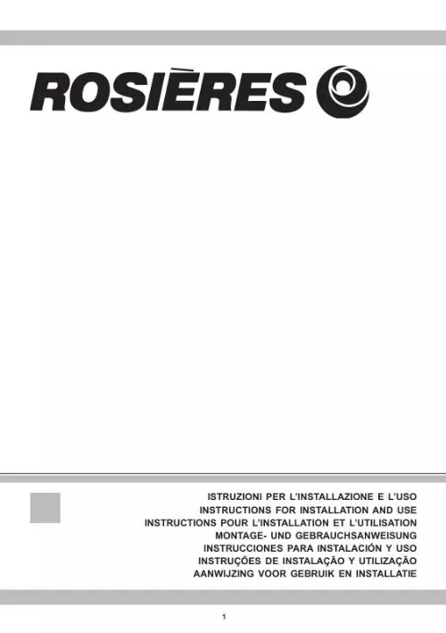 Mode d'emploi ROSIERES RHG 5211 IN