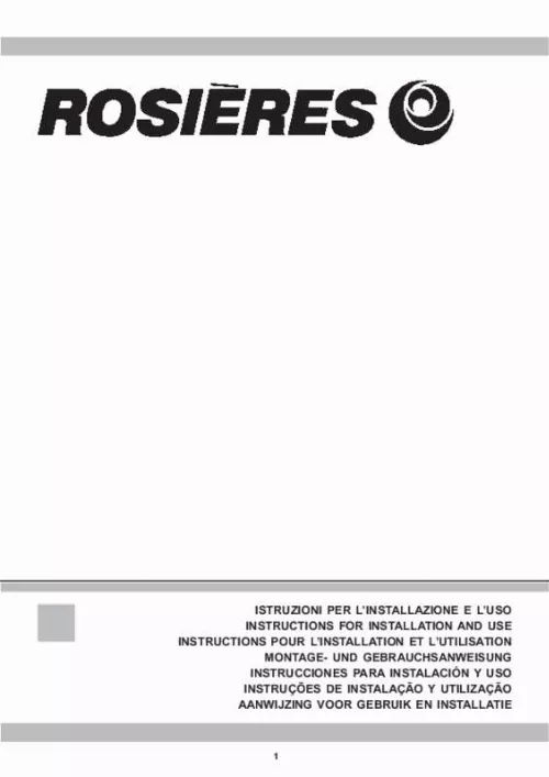 Mode d'emploi ROSIERES RHG580