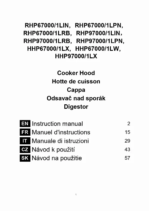 Mode d'emploi ROSIERES RHP67000/1LIN