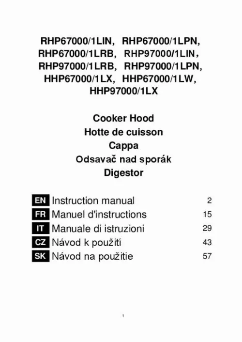 Mode d'emploi ROSIERES RHP67000