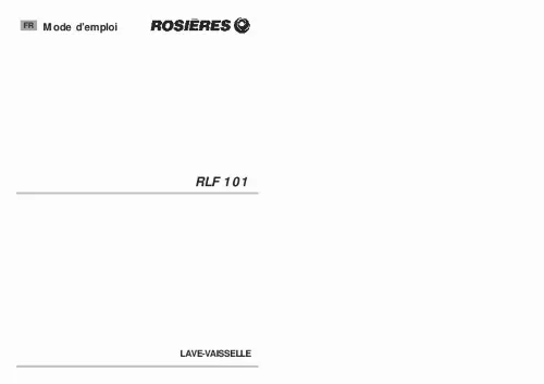 Mode d'emploi ROSIERES RLF101