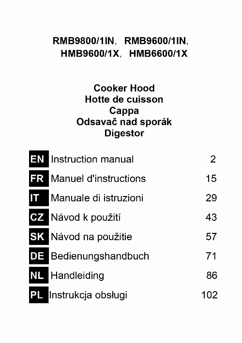 Mode d'emploi ROSIERES RMB9600/1IN