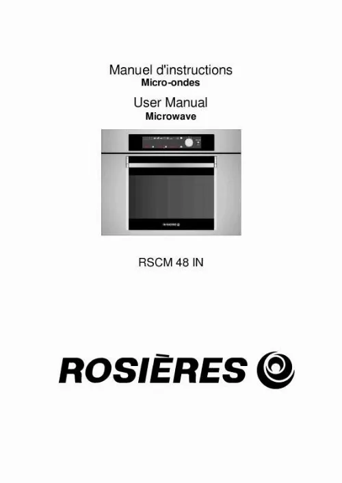 Mode d'emploi ROSIERES RSCM 48 IN